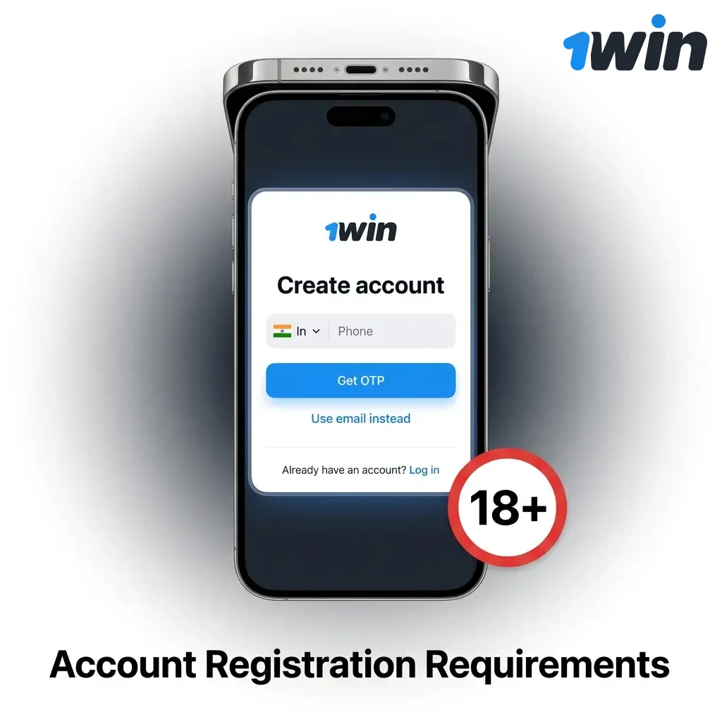 1win account registration requirements including age limit, one account rule, and accurate personal details policy
