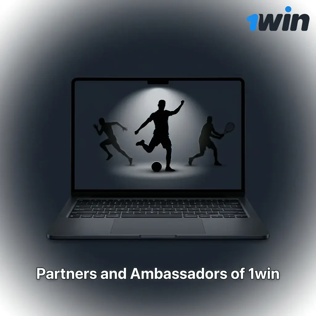 1win partners including Mumbai Indians, FC Porto, KV Mechelen, influencers, and regional brand ambassadors in India